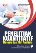 Penelitian Kuantitaitf; Metode dan Alat Analisis (Dilengkapi dengan Contoh Proposal Penelititan)