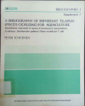 A bibliography of important tilapias (pisces : cichlidae) for aquaculture