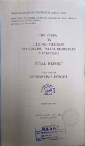 The study on Ciujung-Cidurian integrated water resources in Indonesia