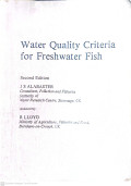 Water quality criteria for freshwater fish