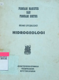 Program Magister dan Program Doktor Bidang Spesialisasi Hidrogeologi