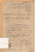 Beknopt Leerboek Der Land- En Volkenkunde