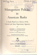 Management Policies in American Banks