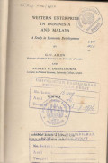 Western Enterprise In Indonesia and Malaya