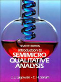 Introduction To Semimicro Qualitative Analysis
