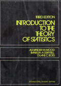 Introduction to the theory of statistics