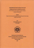 Partisipasi masyarakat dalam pembangunan fasilitas jalan :  studi deskriptif di Desa Cipangeran, Kecamatan Saguling, Kabupaten Bandung Barat