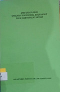 Arti dan Fungsi Upacara Tradisional Daur Hidup Pada Masyarakat Betawi