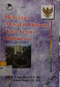 Beberapa Masalah Hukum Tata negara Indonesia