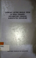 Dampak Listrik Masuk Desa di Desa Cisande, Kecamatan Cibadak Kabupaten Sukabumi