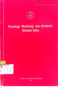 Fonologi, Morfologi, dan Sintaksis Bahasa Sabu