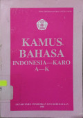 Kamus Bahasa Indonesia-Karo