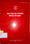 Morfologi dan Sintaksis Bahasa Binongko