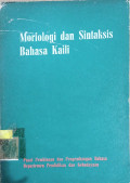 Morfologi dan Sintaksis Bahasa Kaili