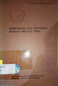 Morfologi dan Sintaksis Bahasa Melayu Riau