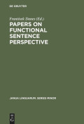 Papers On Functional Sentence Perspective