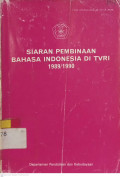 Siaran Pembinaan Bahasa Indonesia di TVRI 1989 - 1990