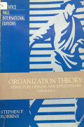 Organization Theory: Structure Designs and Application (3rd Edition)